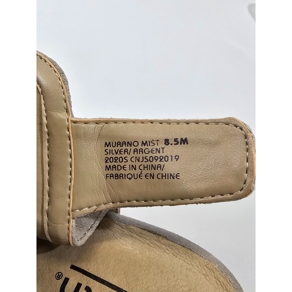 EARTH Women's 8.5 Murano Mist Sandal Laser Cut Leather Open Toe Heels Shoes - Picture 9 of 10